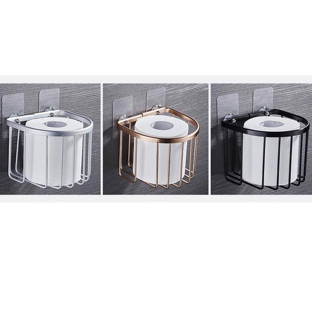Tissue Box Perforated Paper Towel Basket Rack Wall Black)