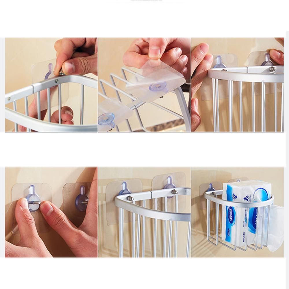 Toilet Tissue Box Perforated Paper Towel Basket Rack Wall
