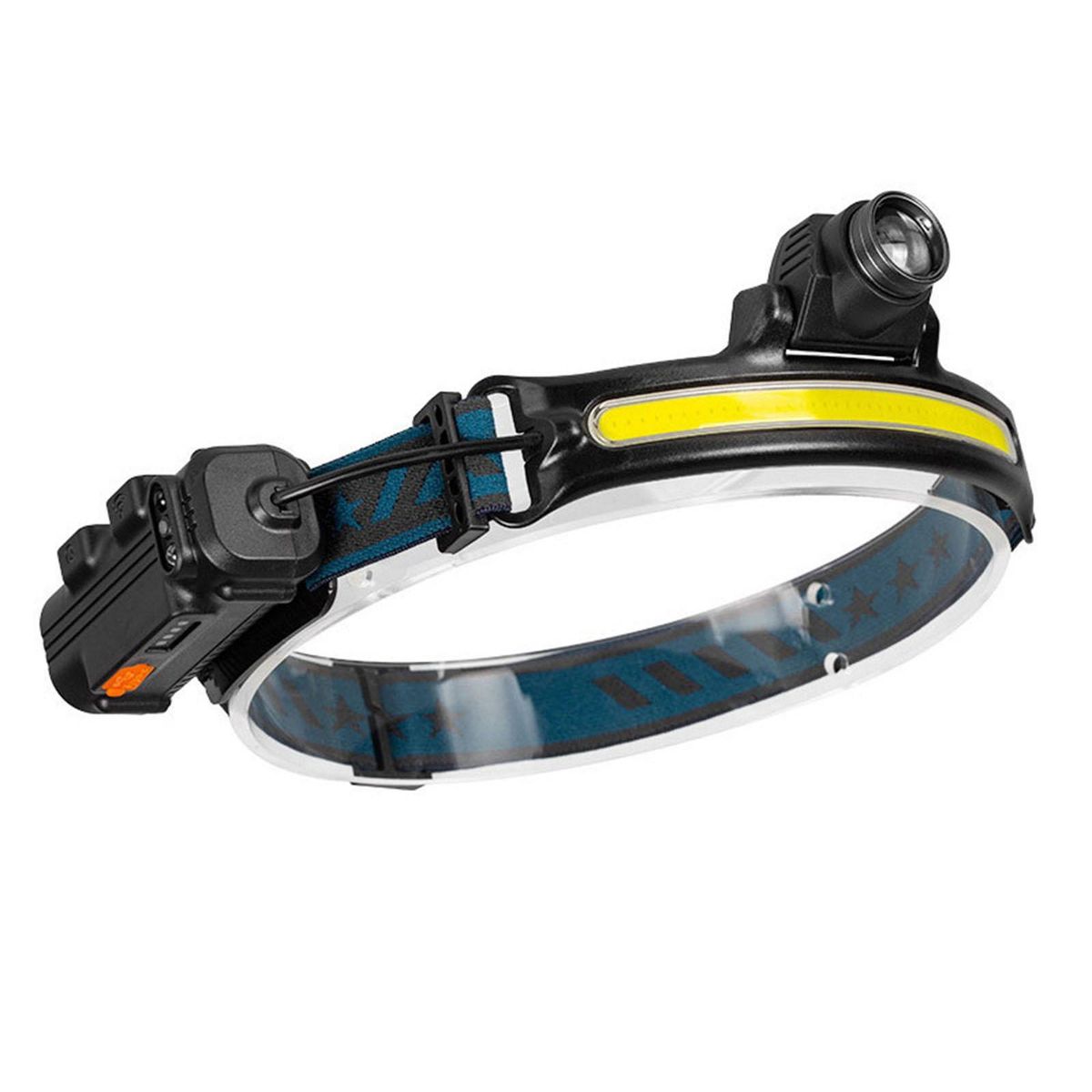LED Headlamp 90°Wide Angle 2000mAh Night Walking Headlamp COB and XPG 6 Light Modes Motion Sensor Headlight Rechargeable Waterproof Headband Lightweight Light for Camping Running Repairing