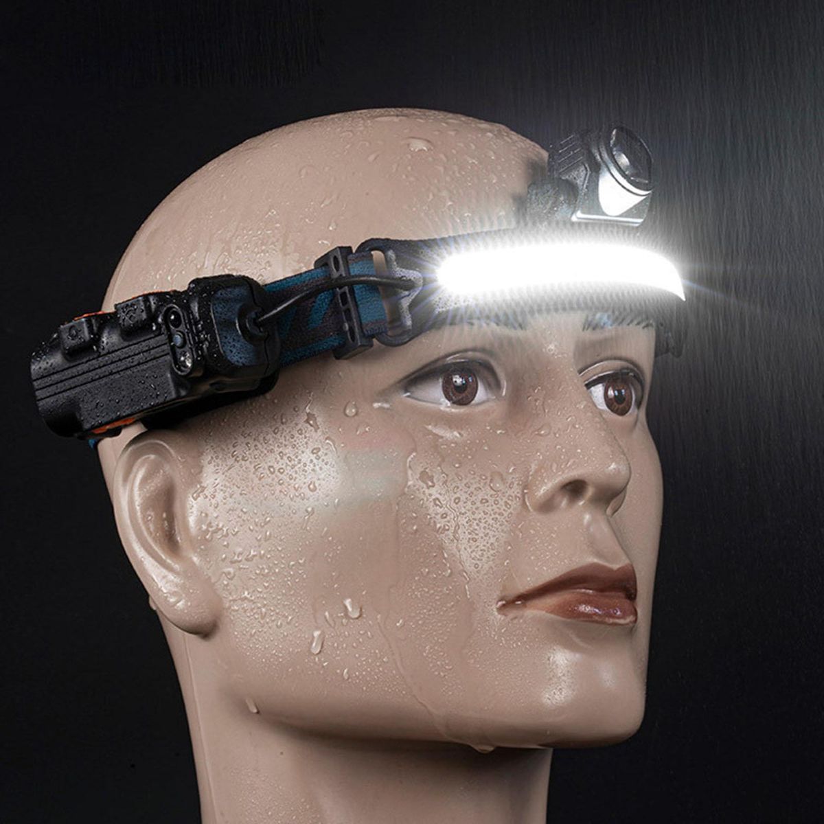 LED Headlamp 90°Wide Angle 2000mAh Night Walking Headlamp COB and XPG 6 Light Modes Motion Sensor Headlight Rechargeable Waterproof Headband Lightweight Light for Camping Running Repairing