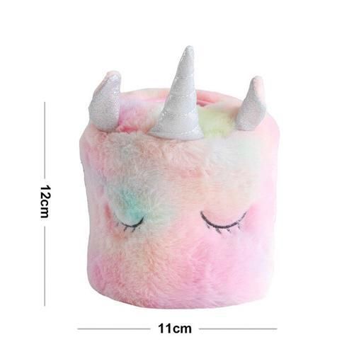 3 Pcs Creative Unicorn Towel Set Tissue Box Bedroom Desktop Decoration Girl Heart Tissue Set I Pink Pink Plush Home Towel Set