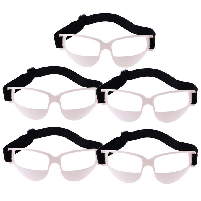 5Pcs Sports Basketball Dribble Dribbling Specs Eye Glasses White