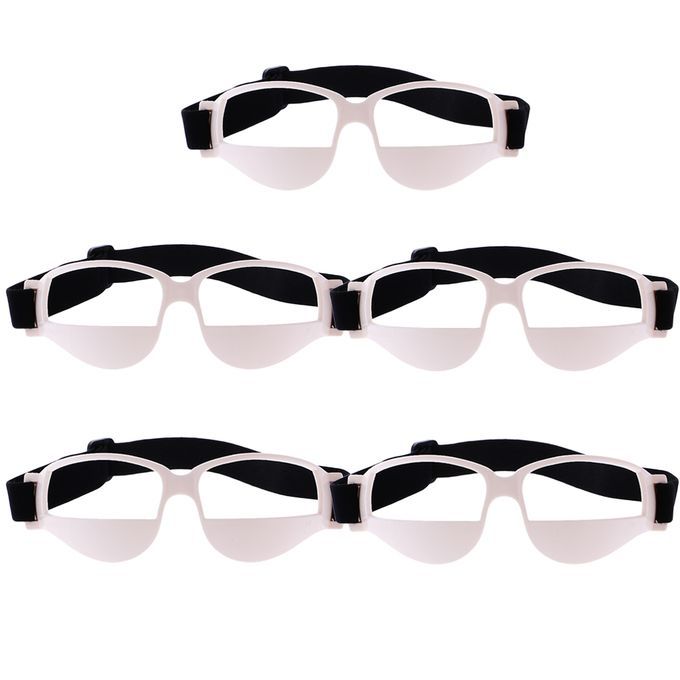 5Pcs Sports Basketball Dribble Dribbling Specs Eye Glasses White