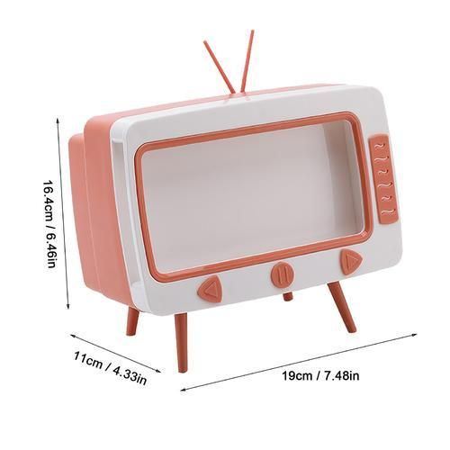 Tv Tissue Box Mobile Phone Stand Desktop Tissue Napkin Container Holder Rack Napkin Case Organizer Home Car Decor Toys Boxes