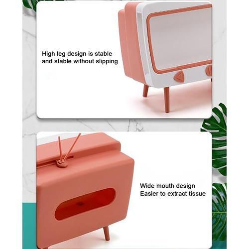 Tv Tissue Box Mobile Phone Stand Desktop Tissue Napkin Container Holder Rack Napkin Case Organizer Home Car Decor Toys Boxes