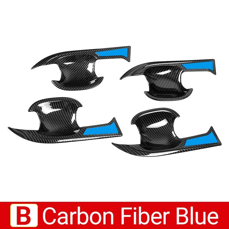 For Toyota RAV4 XA50 2019 2020 2021 2022 2023 RAV 4 Hybrid ABS Carbon Car Door Handle Bowl Cover Protection Trim Case Stickers