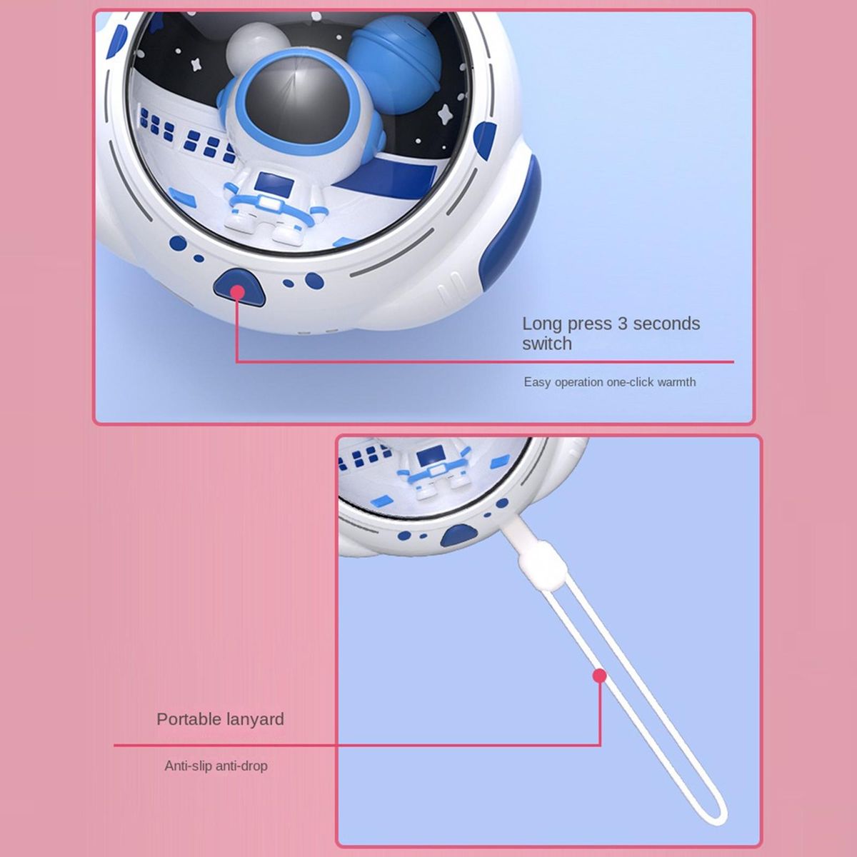 1 Set USB Electric Handwarmer Winter Night Lamp Function Mini USB Electric Hand Warmer White