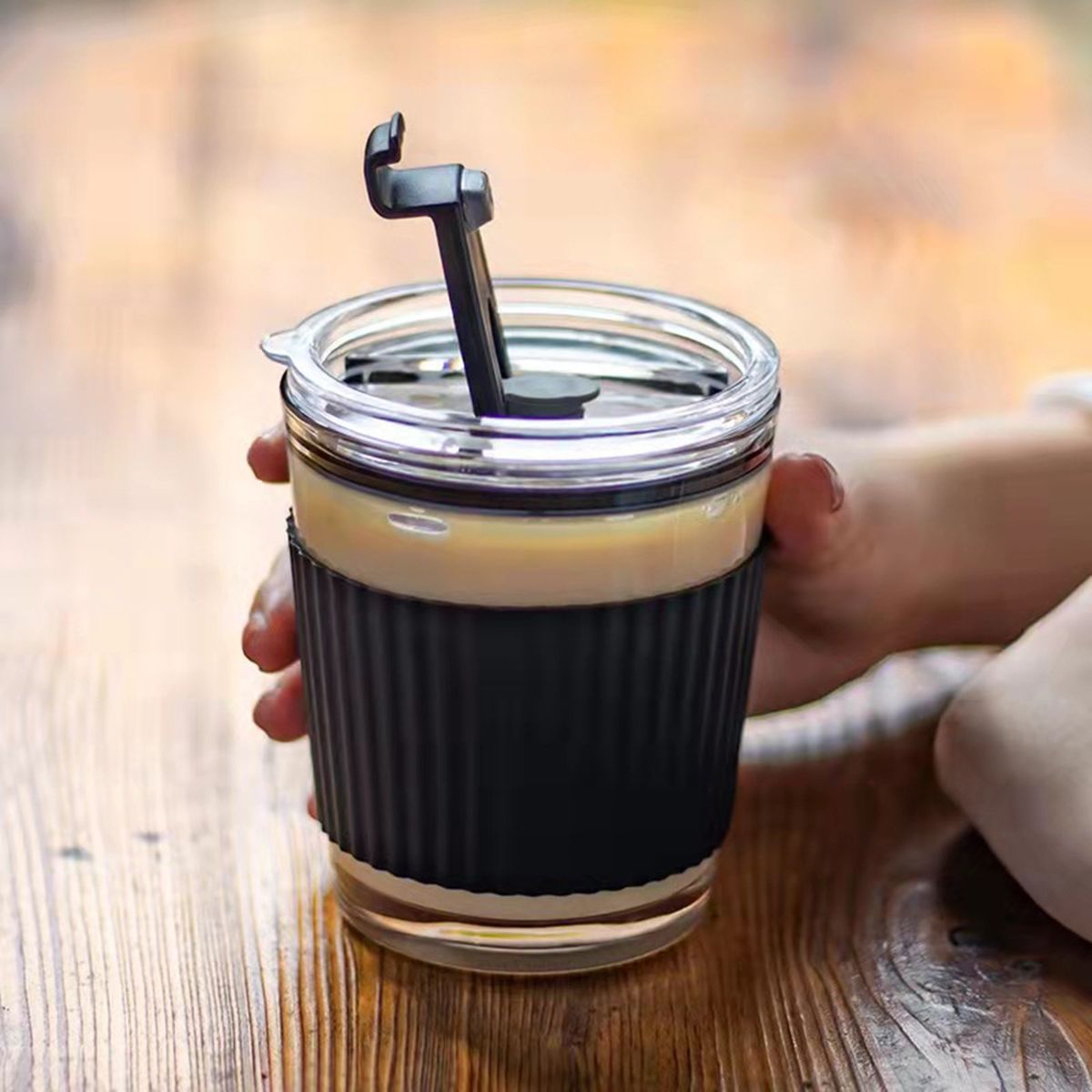 Coffee Beer Water Cup Drink Mug With Cover With Straws