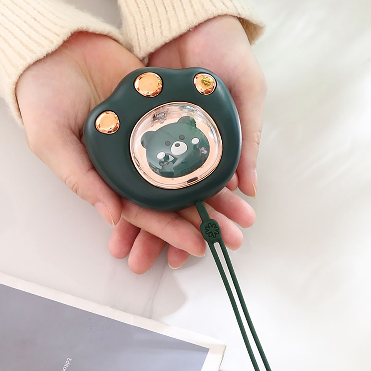 Mini Cute Cat Claw Shaped Hand Warmer USB Rechargeable