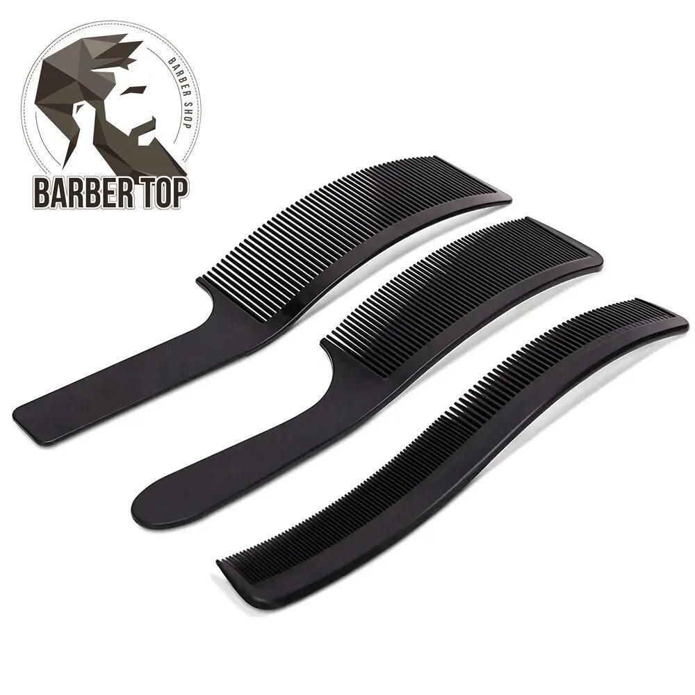 3PCS Curved Barber Comb Professional Haircutting Comb Curved Barber Clipper Comb for Salon Barber Stylist Hairdressing