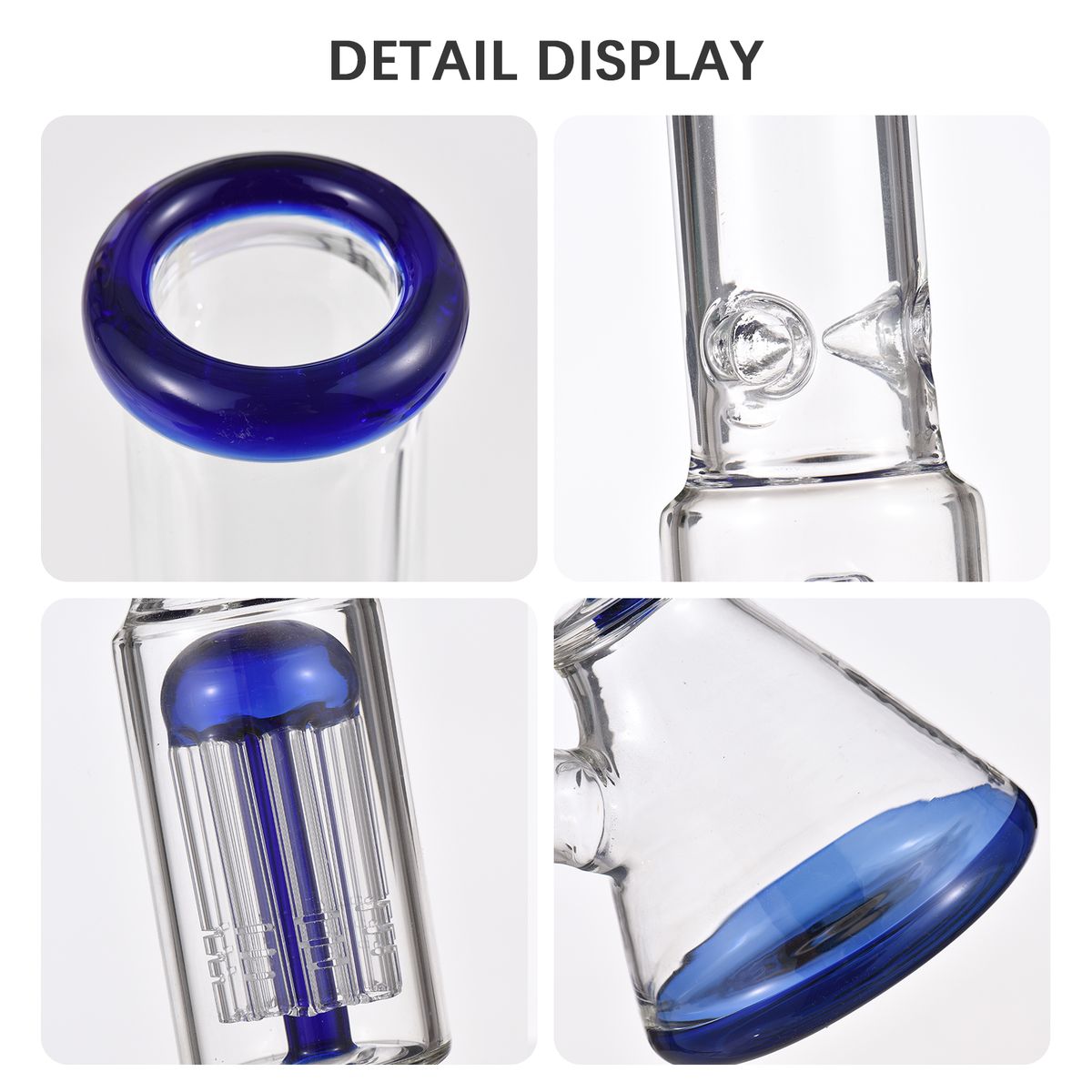 Glass Water Pipe Height Percolator Pipes Disk Bong