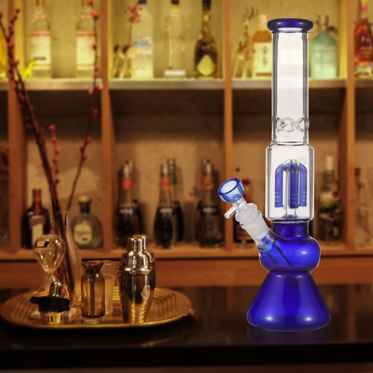 Glass Water Pipe Height Percolator Pipes Disk Bong