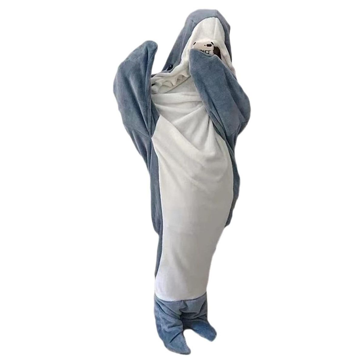 Shark Blanket Soft Plush Shark Sleeping Bag Blanket Blue
