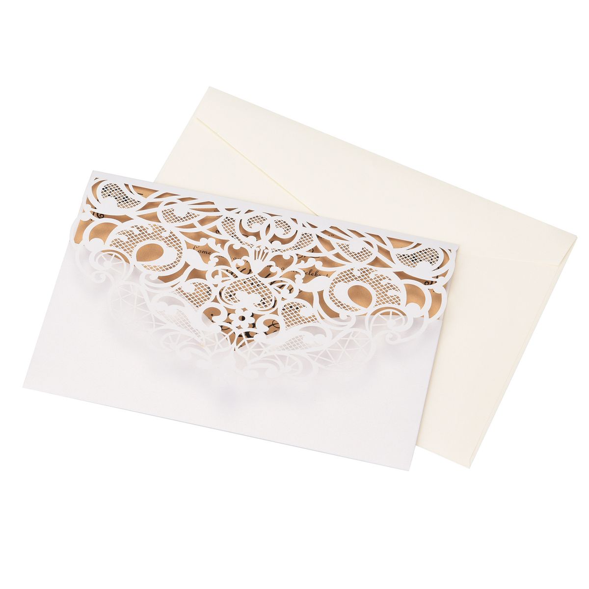 10pcs Laser Cut Wedding Invitations Card Cute Eleg