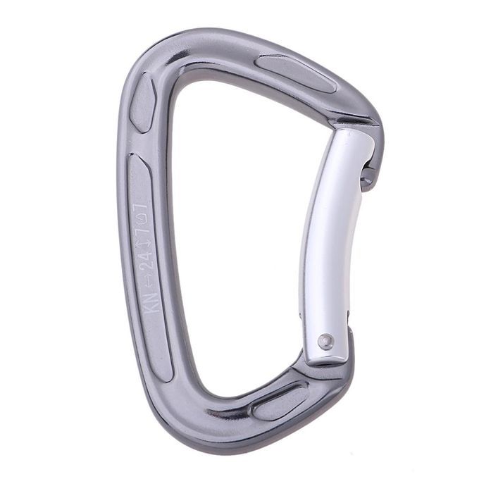 Aluminum D Shaped Keylock Carabiner For Rappelling, Mountaineering,