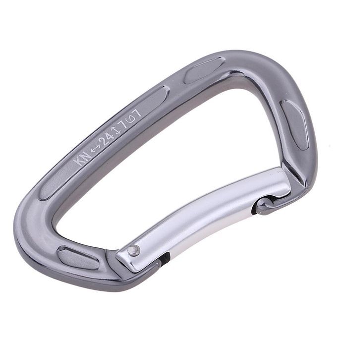 Aluminum D Shaped Keylock Carabiner For Rappelling, Mountaineering,