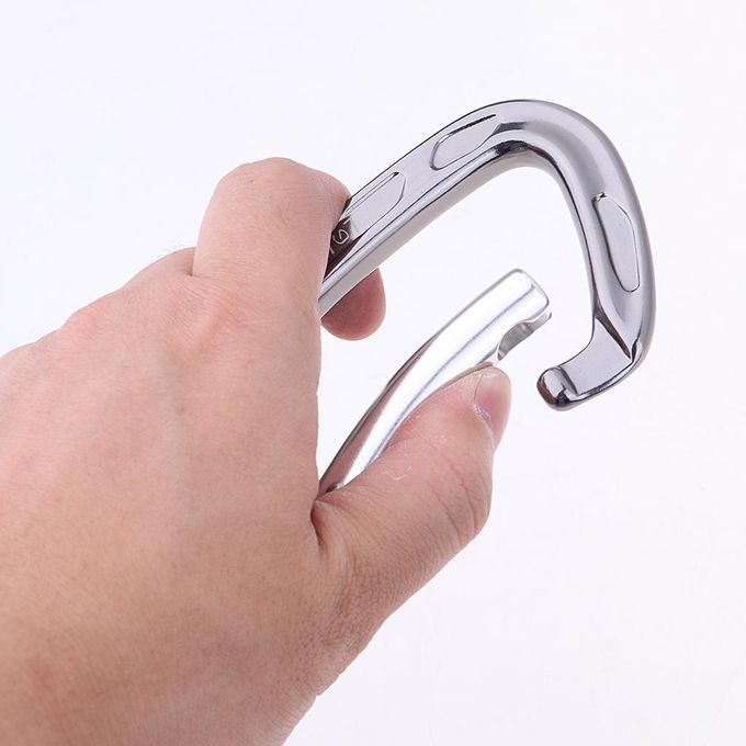 Aluminum D Shaped Keylock Carabiner For Rappelling, Mountaineering,