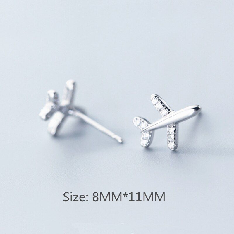Sterling Silver 925 Earrings Small Fashion Hot Air Ballon