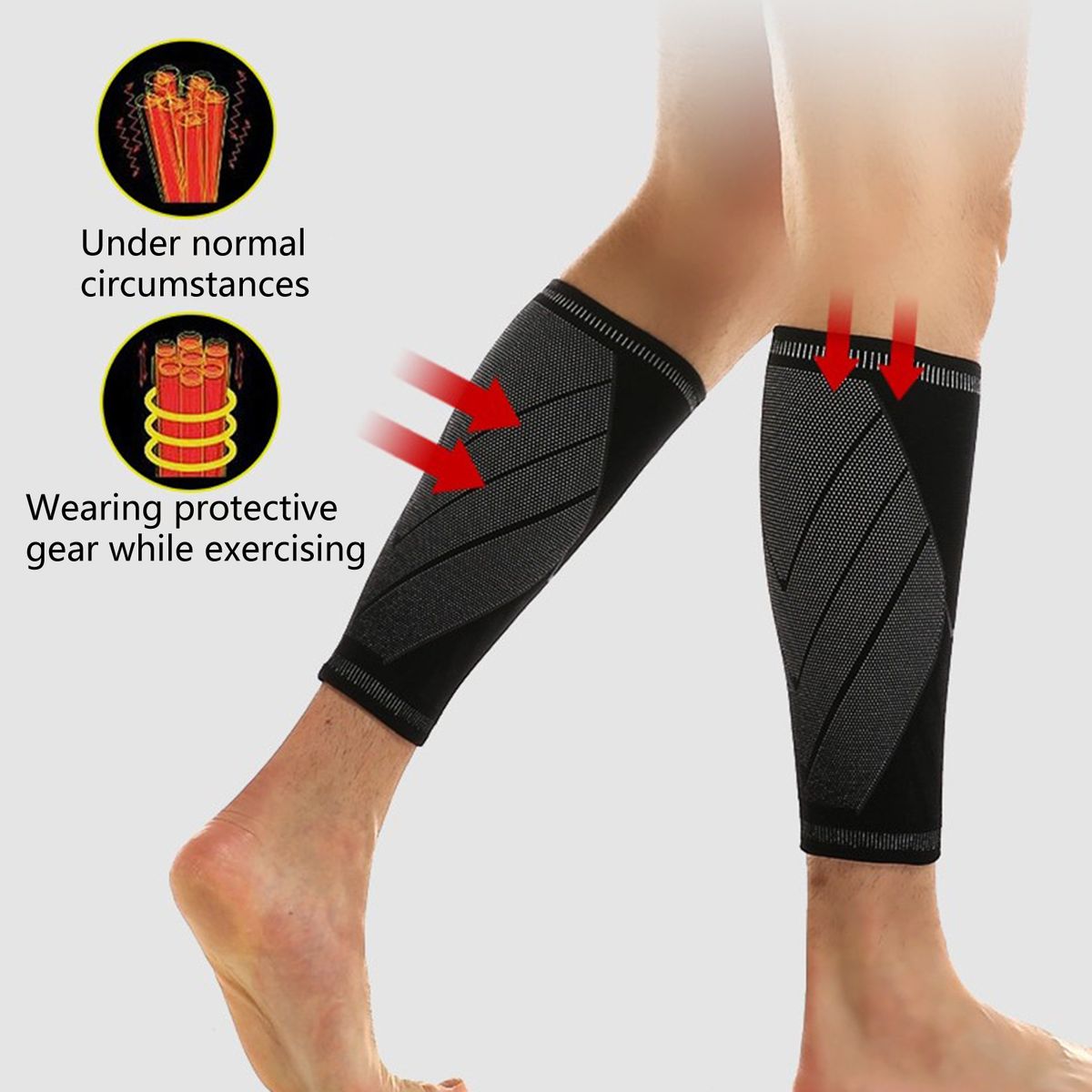 1Pc Shin Protector Running Athletics Compression Shin Sleeves