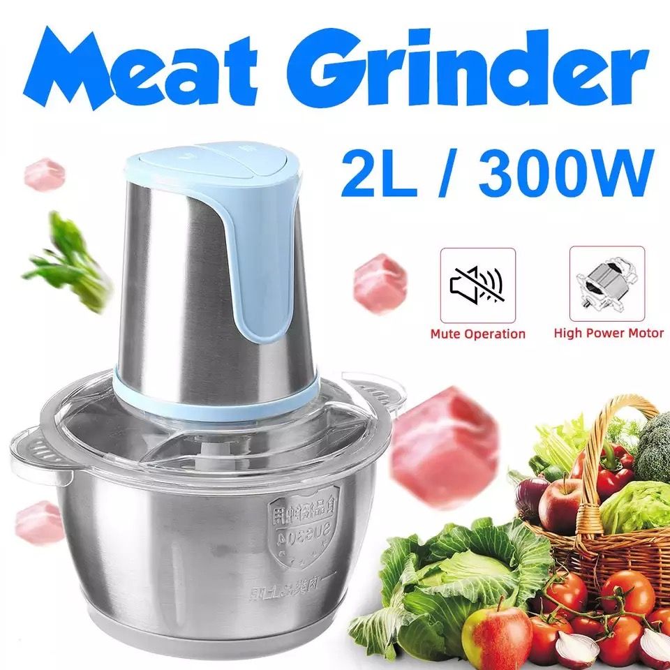 Electric Meat Grinder 304Food Chopper With 4 Sharp Blades
