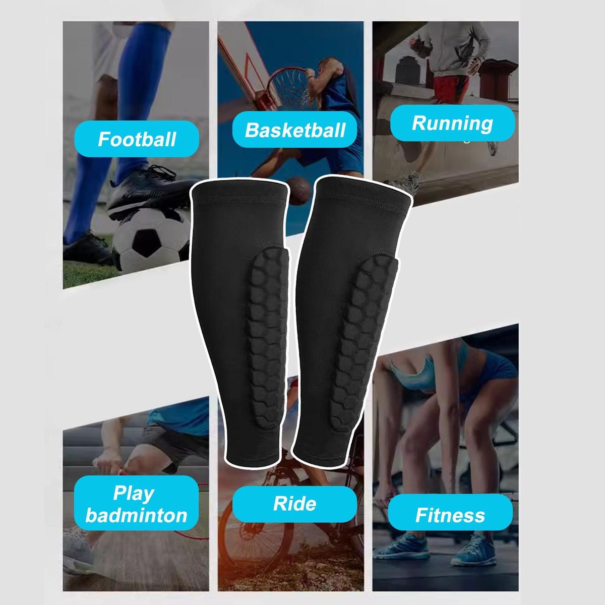 Football Shin Guards Advanced Soccer Shin Guards Impact for Adults Black
