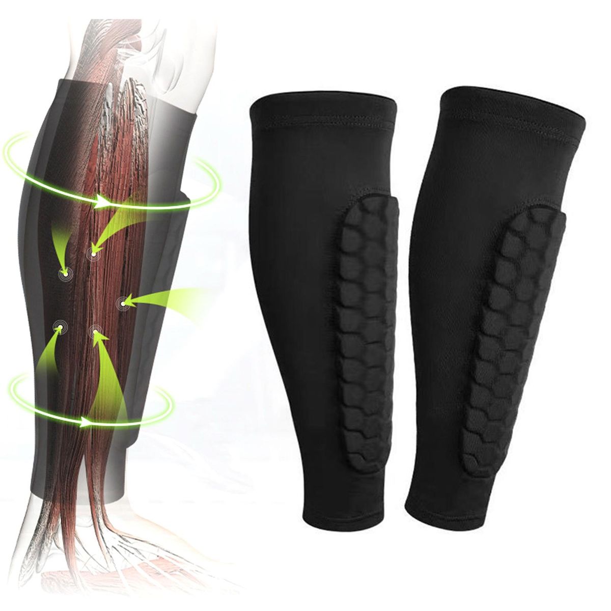 Football Shin Guards Advanced Soccer Shin Guards Impact for Adults Black