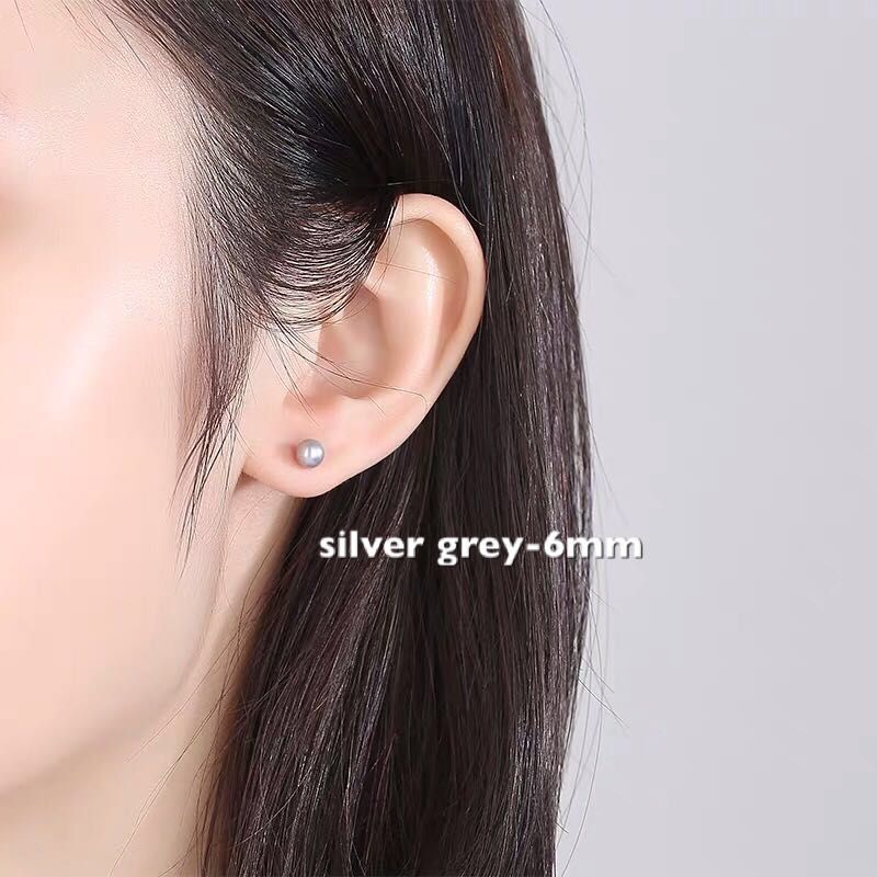 Stud Earring  Fresh Pearl Earrings S925 Sterling