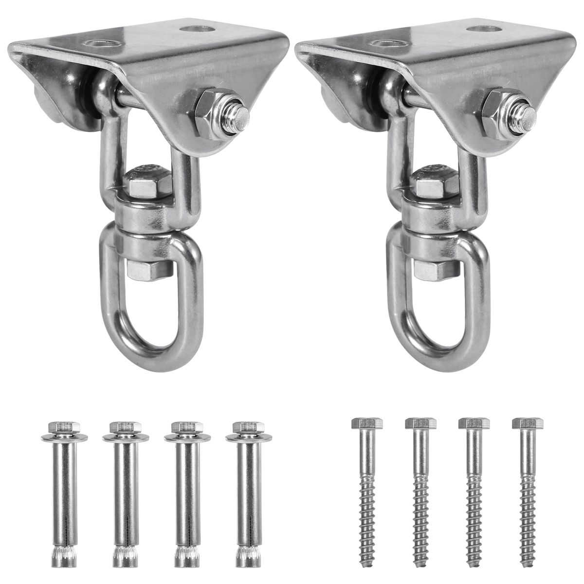 2 Pack Heavy Duty Swing Hangers Set 360° Swivel Swing