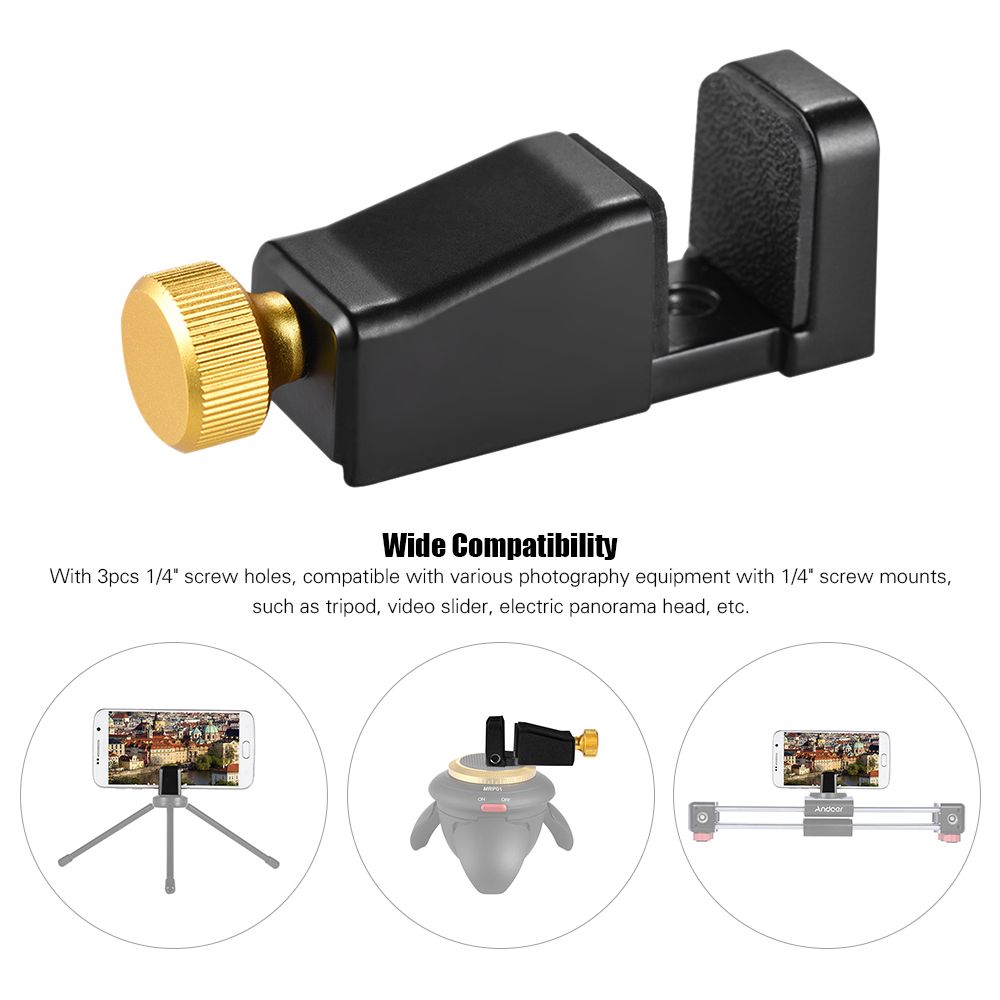LC-12 Adjustable Metal Phone Holder Mini Cell Phone Clamp