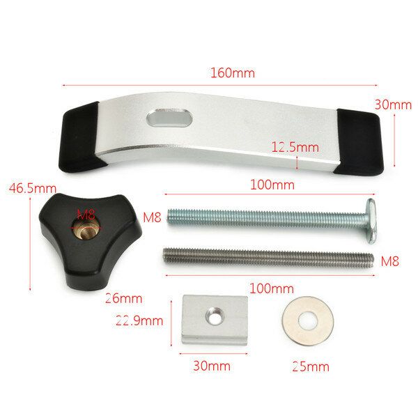 Quick Acting Hold Down Clamp T-Slot T-Track Clamp Set For