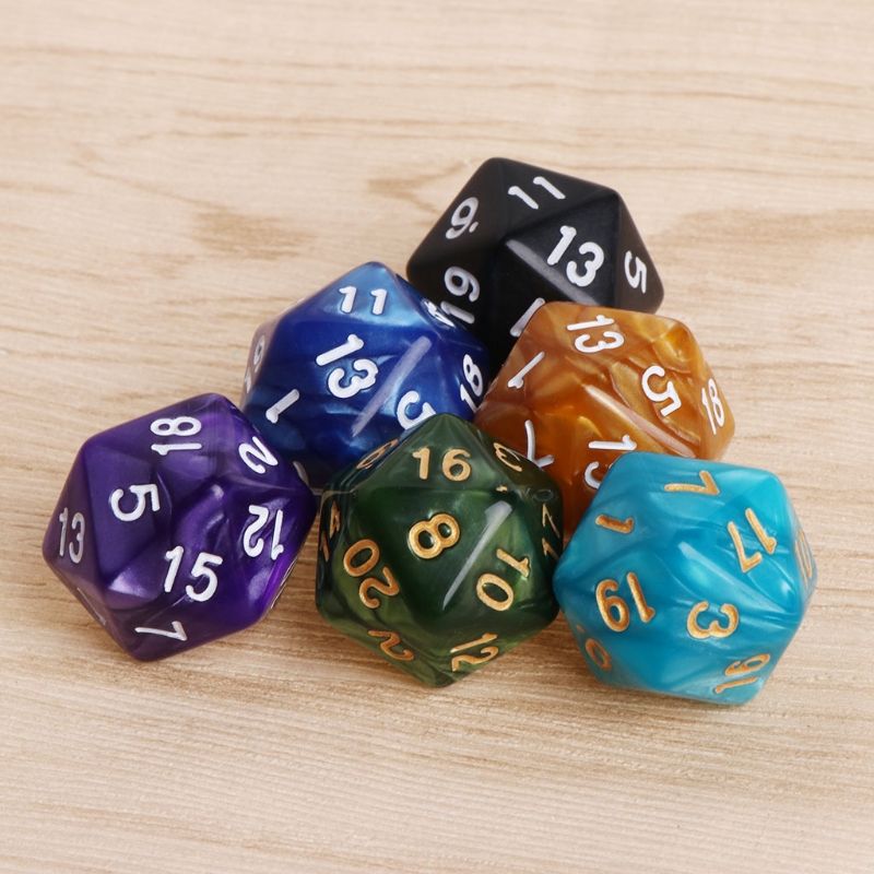 20pcs Multicolor Acrylic Cube Dice Beads Multiaspect Table