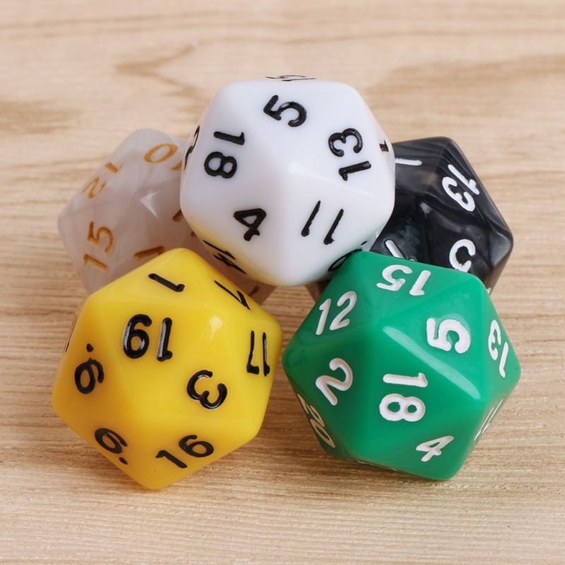 20pcs Multicolor Acrylic Cube Dice Beads Multiaspect Table