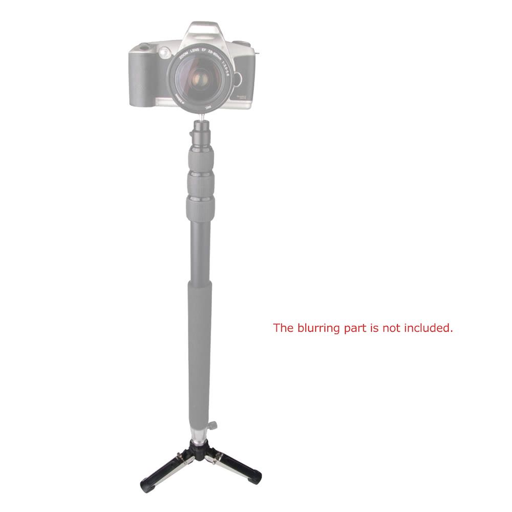 Portable 1/4" Screw 3 Legs 3 Feet Tripod Monopod Unipod Base