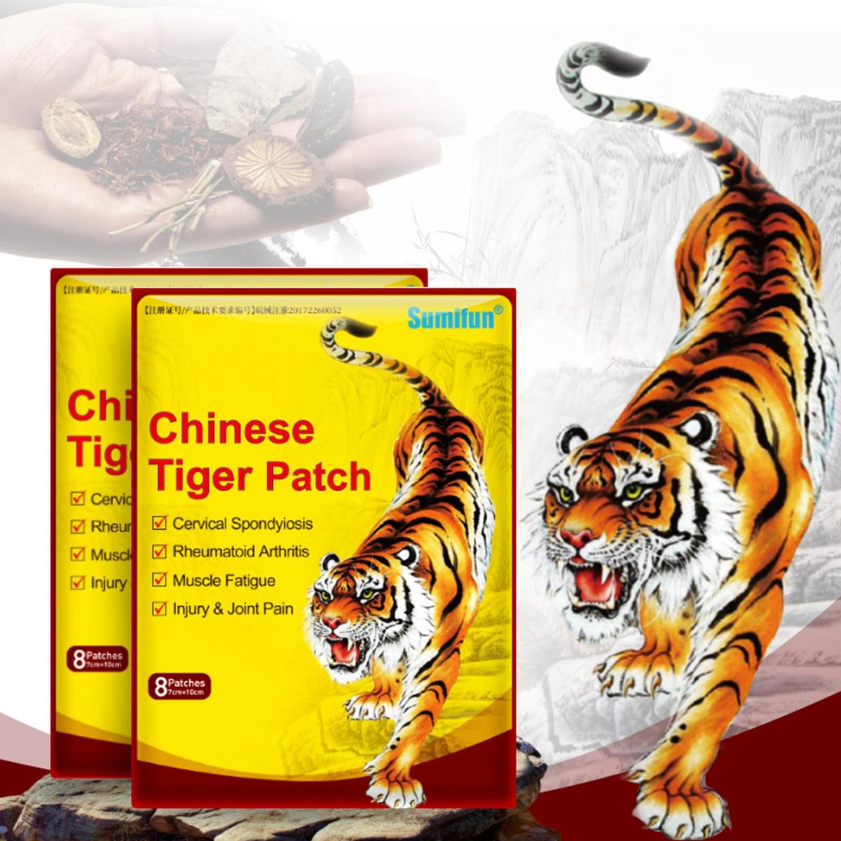 8pcs Tiger Balm Patches Arthritis Neck Muscle Pain Relieving Patch