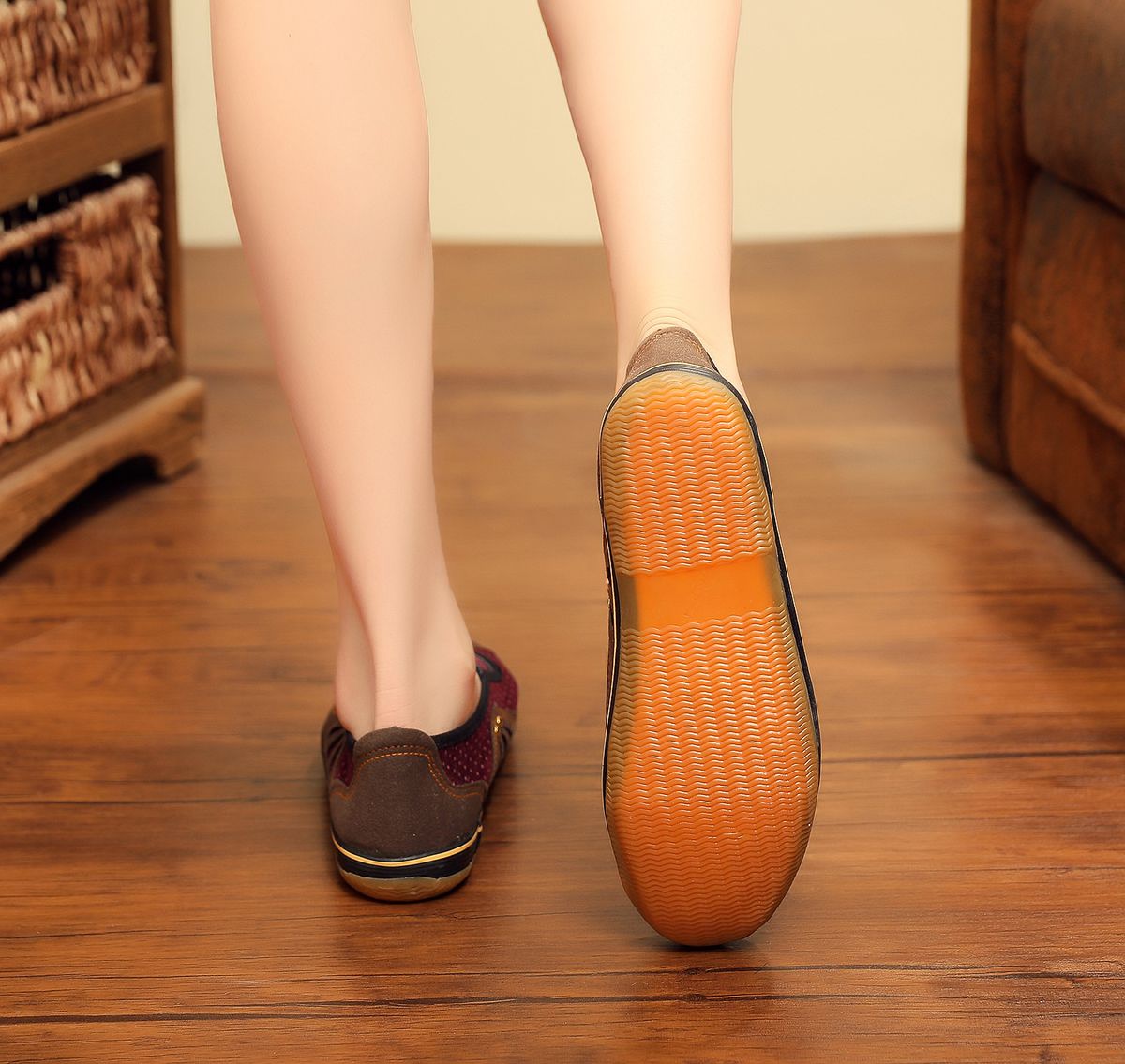 Non-slip Flat Canvas Shoes For Women - Blue