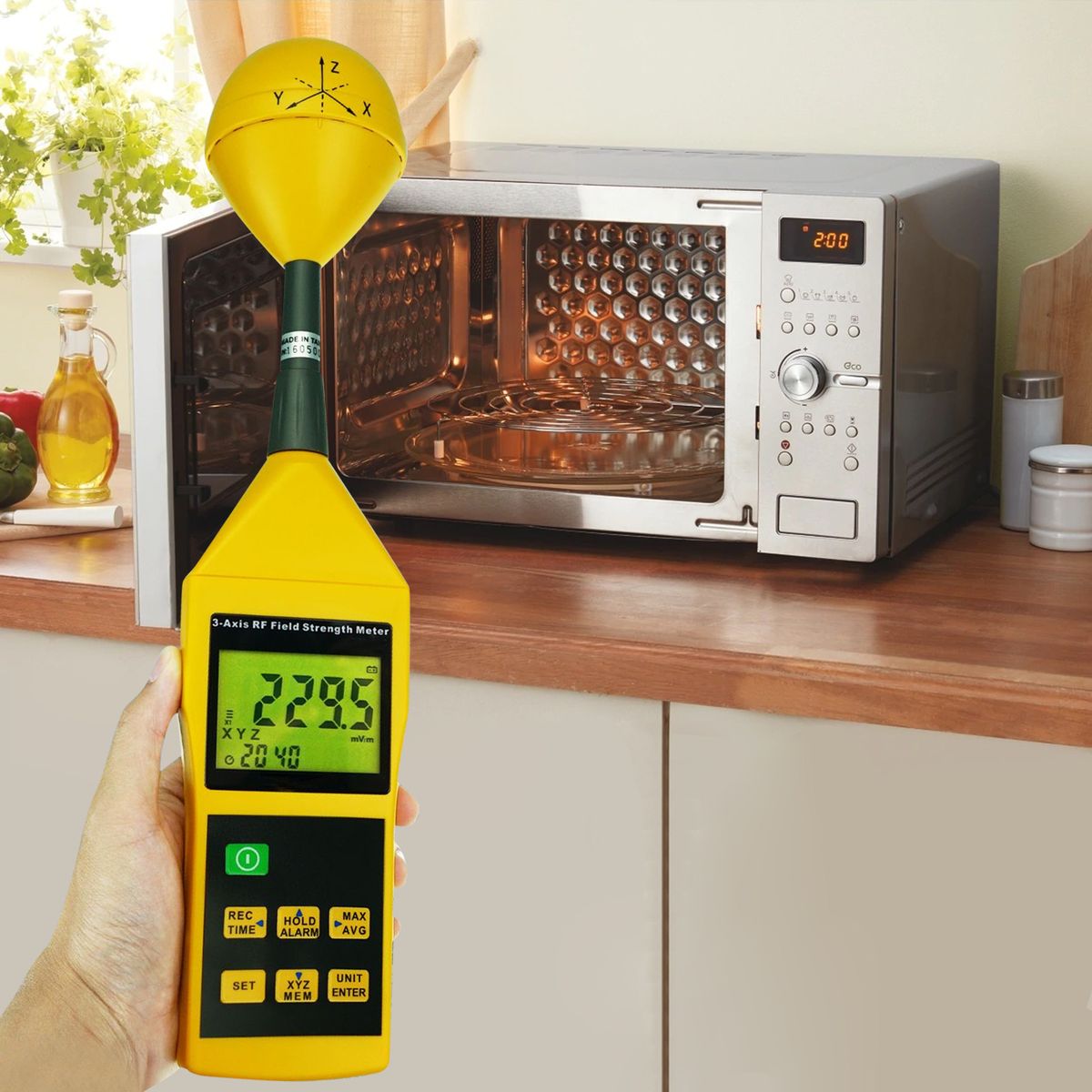 To 8GHz With Alarm And Tripod Mounting RF Field Strength Meter