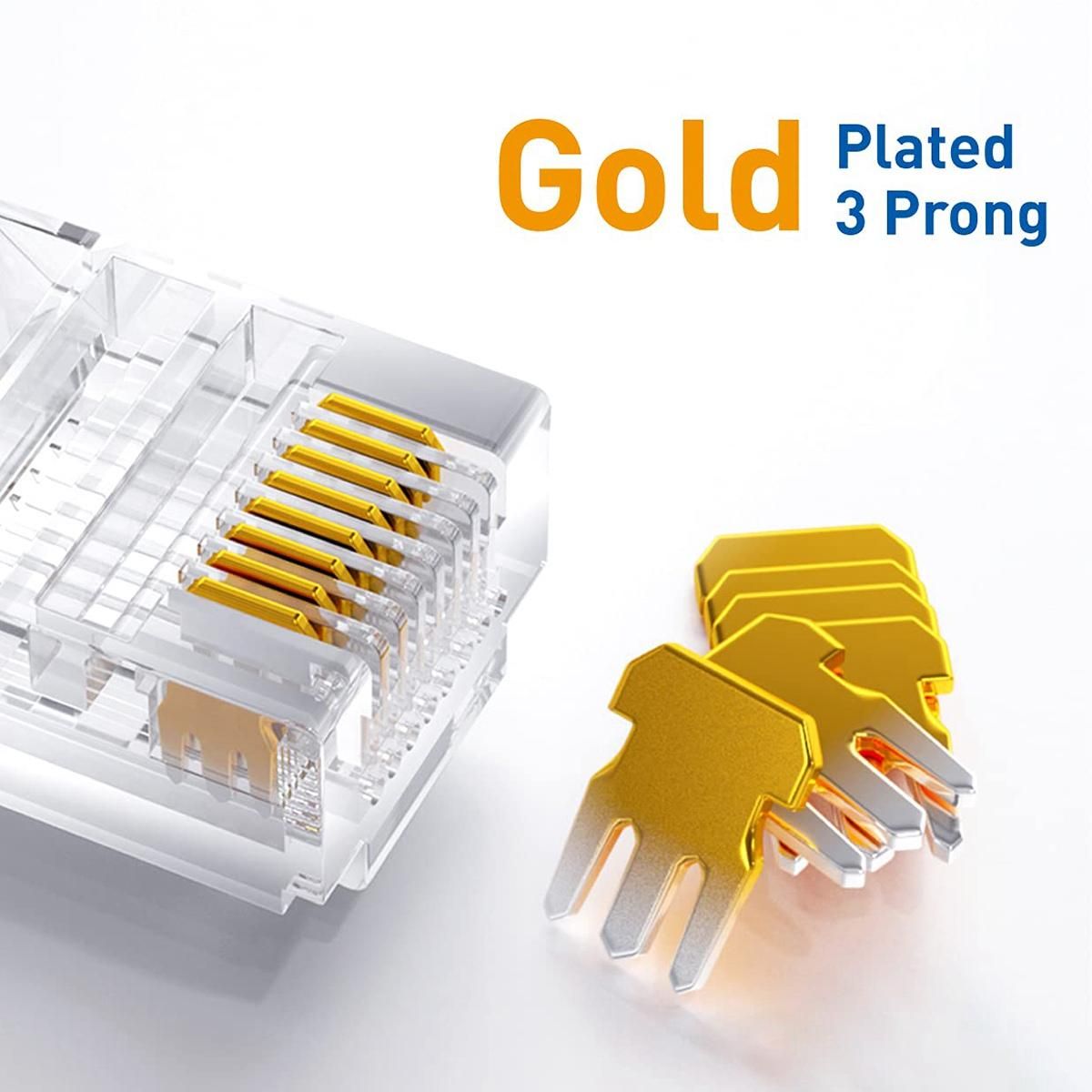 Cat6 / Cat5E RJ45 Pass Through Connector Bundle with Crimping Tool