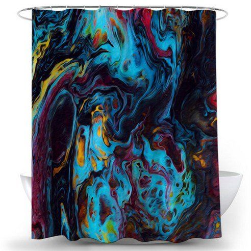 Mixed Paint Shower Curtain TYPE28 120 X 180 Cm
