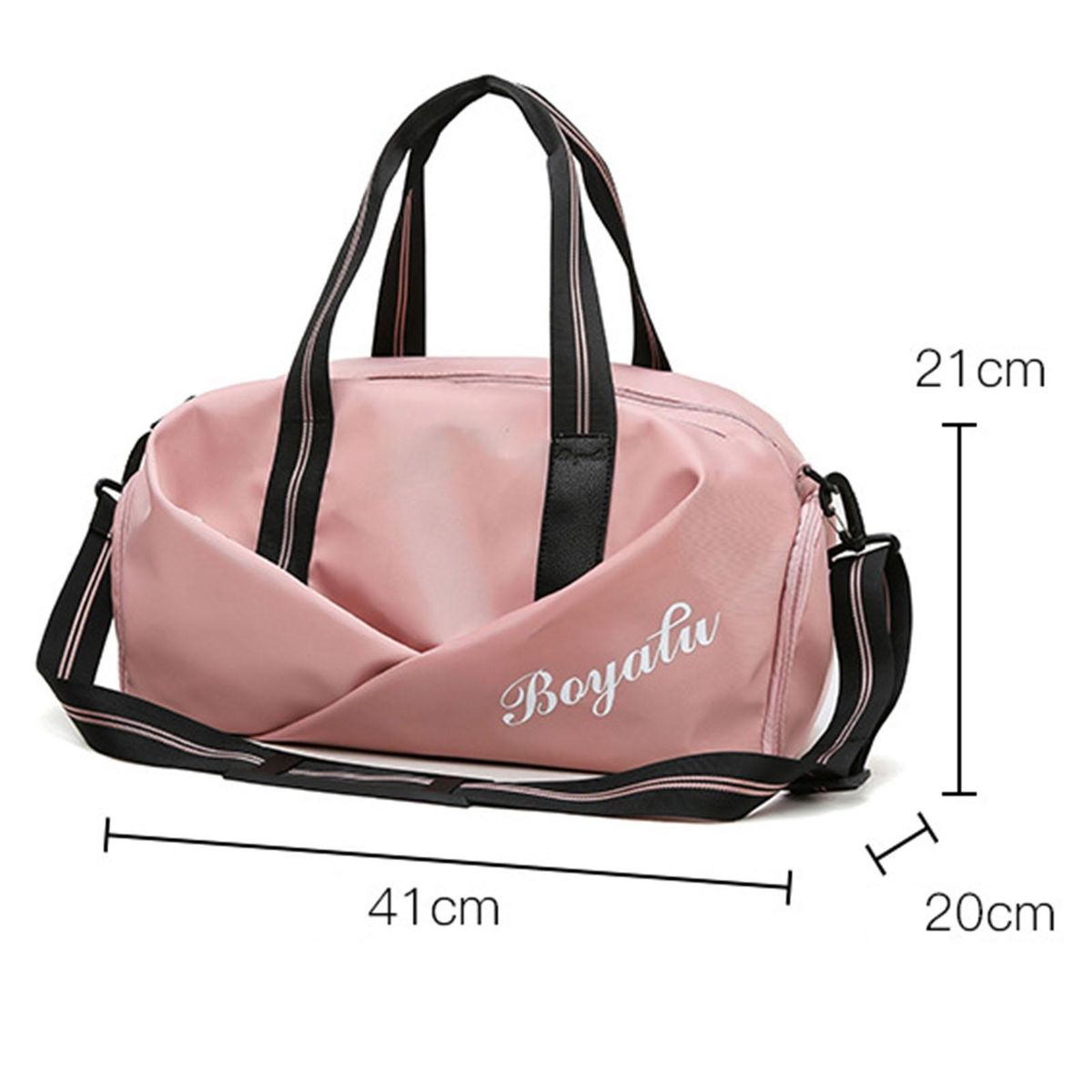 Gym Bag Short Distance Travel Luggage Handbag Pink