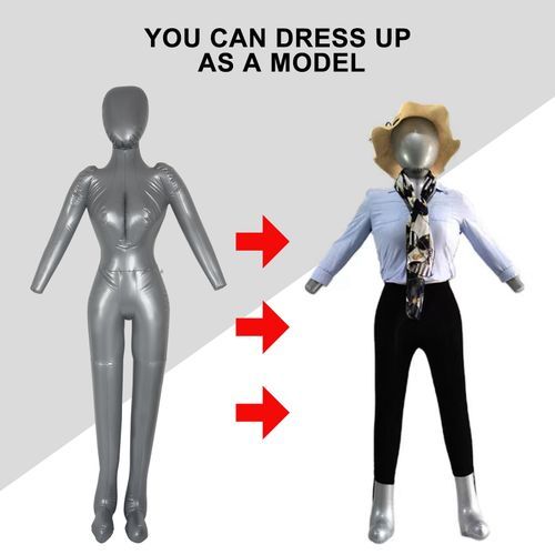 Inflatable Full Body Female Model With Arm Window Display