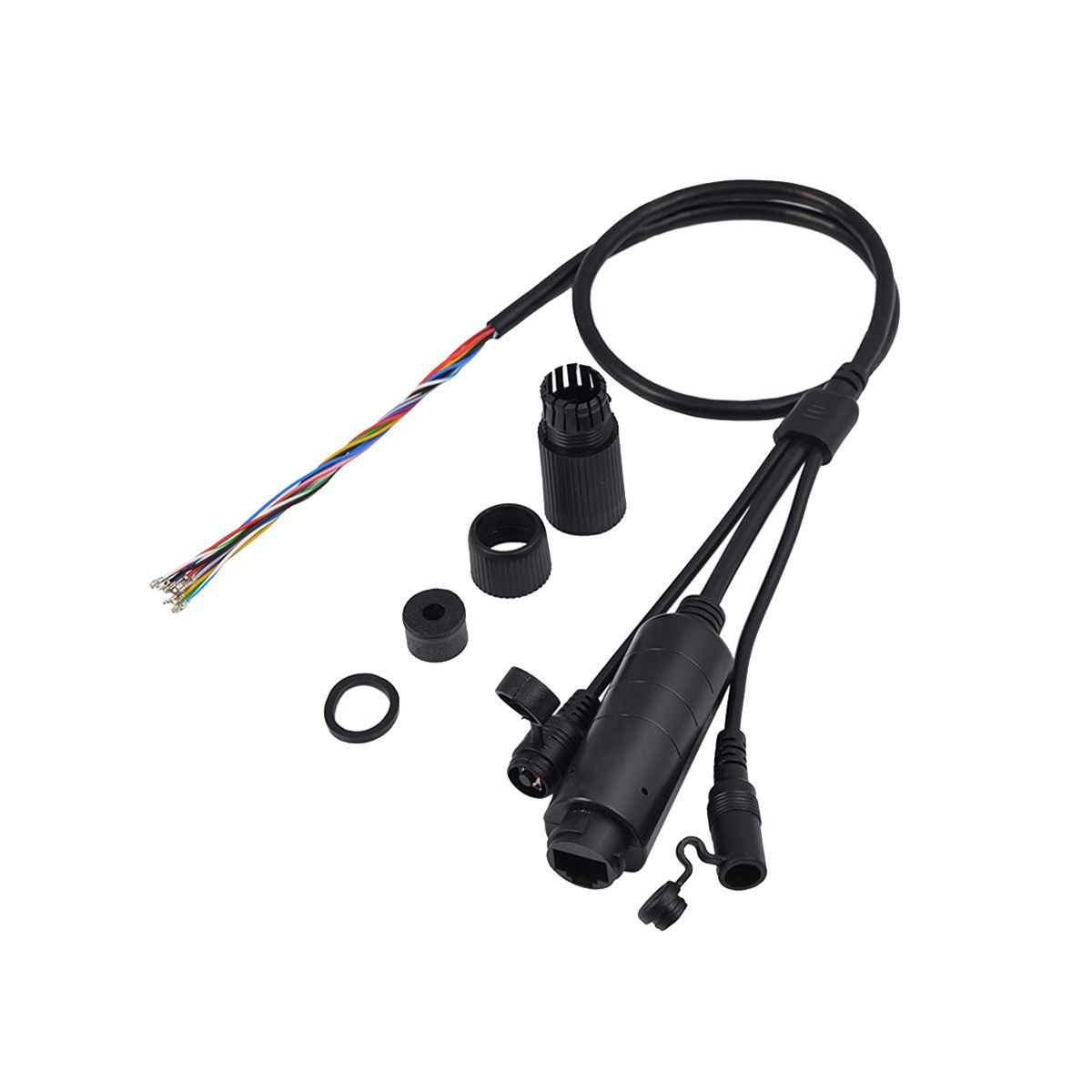 Waterproof POE Splitter Cable 48V with Reset POE Adapter
