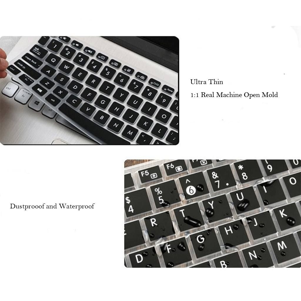 Silicone Desktop Keyboard Skin Cover For HP 15.6inch BF Laptop Black