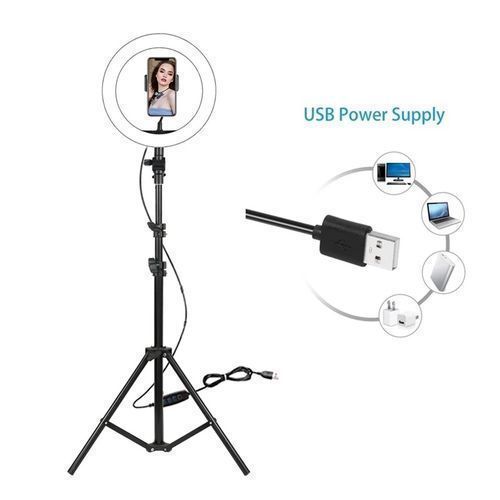 30CM Selfie Ring Light With Tripod Stand & Cell Phone Holder For Live Stream/Makeup, Led Camera Ringlight For YouTube Video/Photography Compatible With IPhone Android Phones (Upgraded)