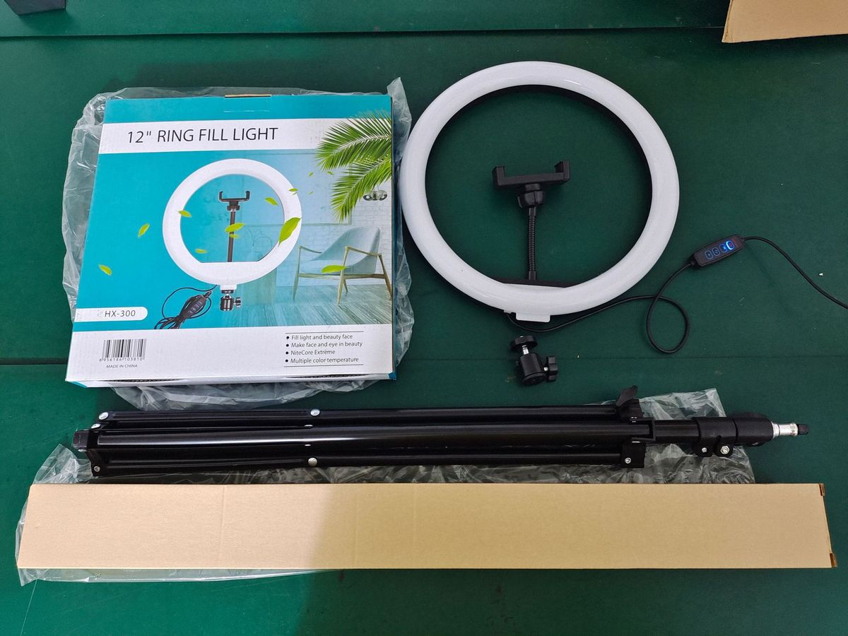30CM Selfie Ring Light With Tripod Stand & Cell Phone Holder For Live Stream/Makeup, Led Camera Ringlight For YouTube Video/Photography Compatible With IPhone Android Phones (Upgraded)