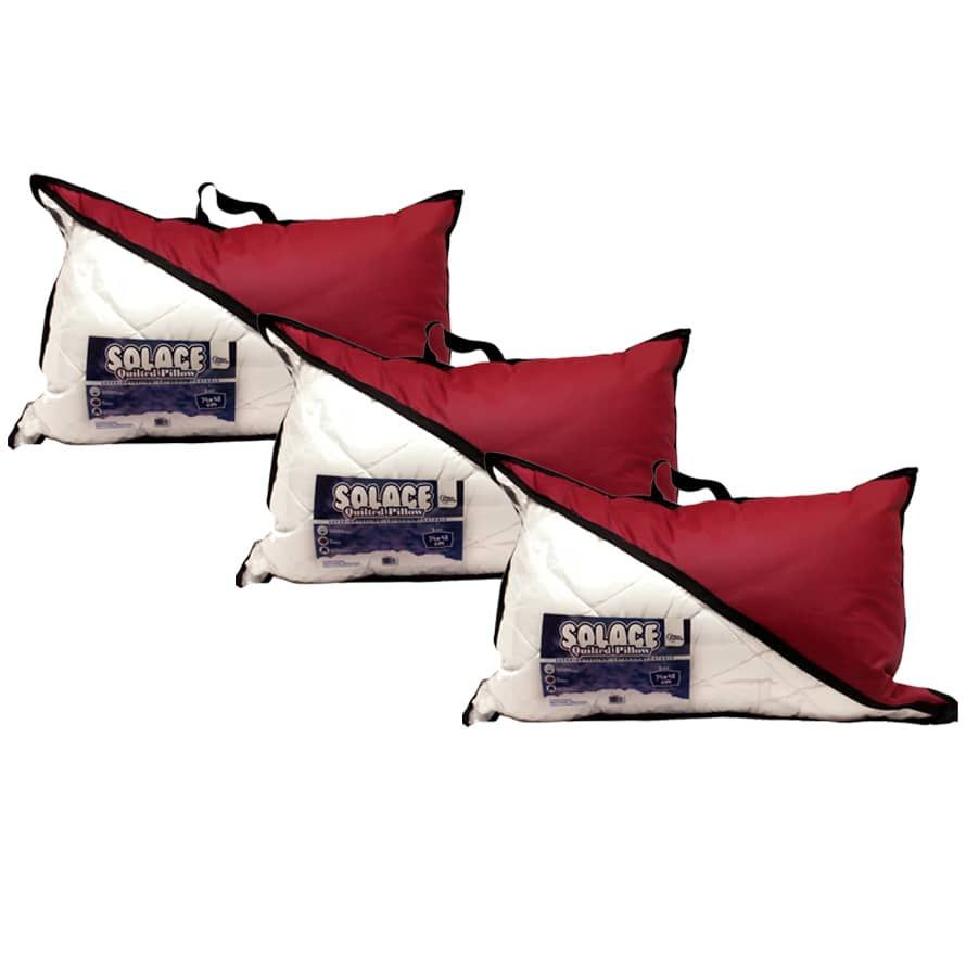 Solace Quilted Fibre Pillow (Bed Pillow - 3 Units)