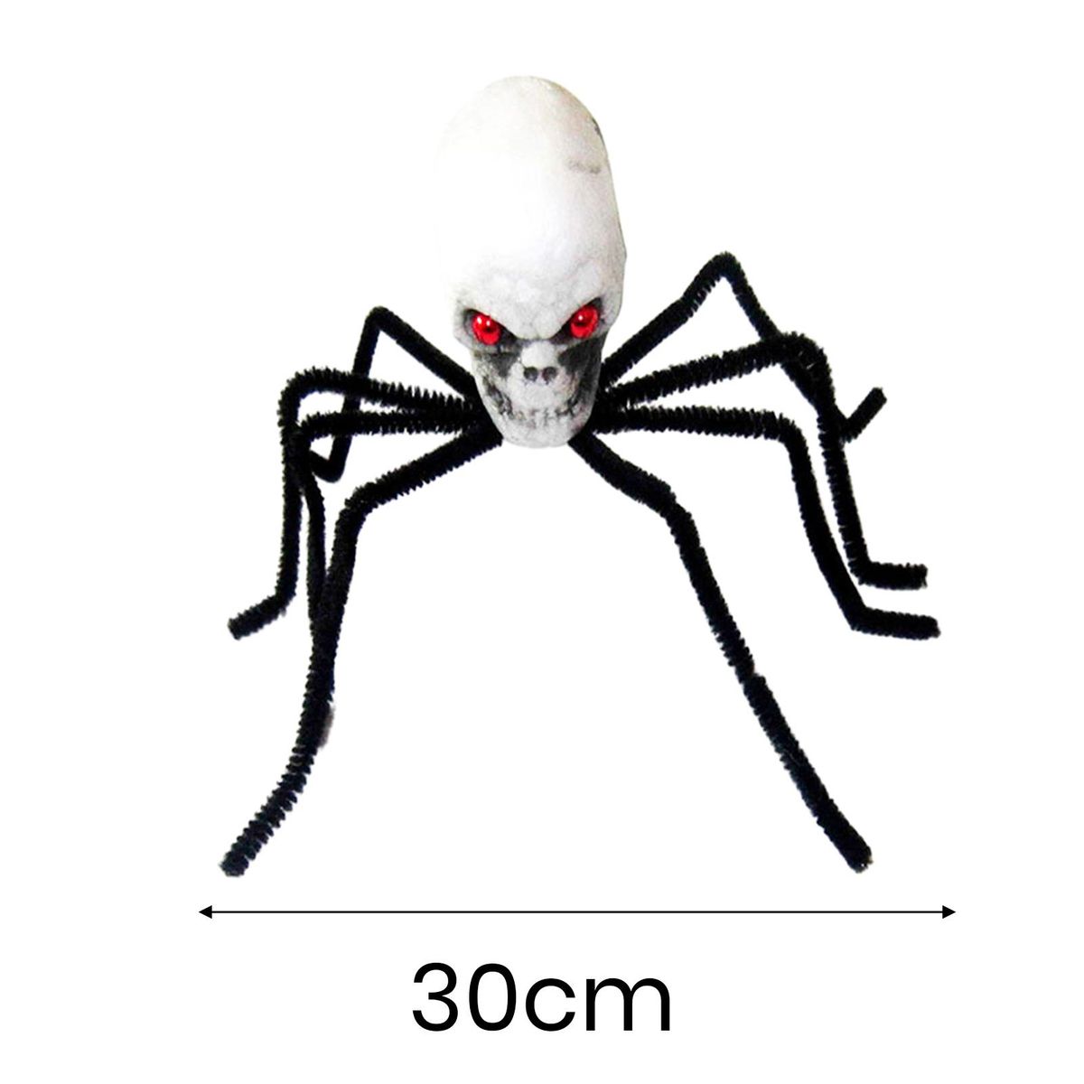 Flexible Fake Spider Legs Realistic Skull Head Spider Spooky Halloween Black
