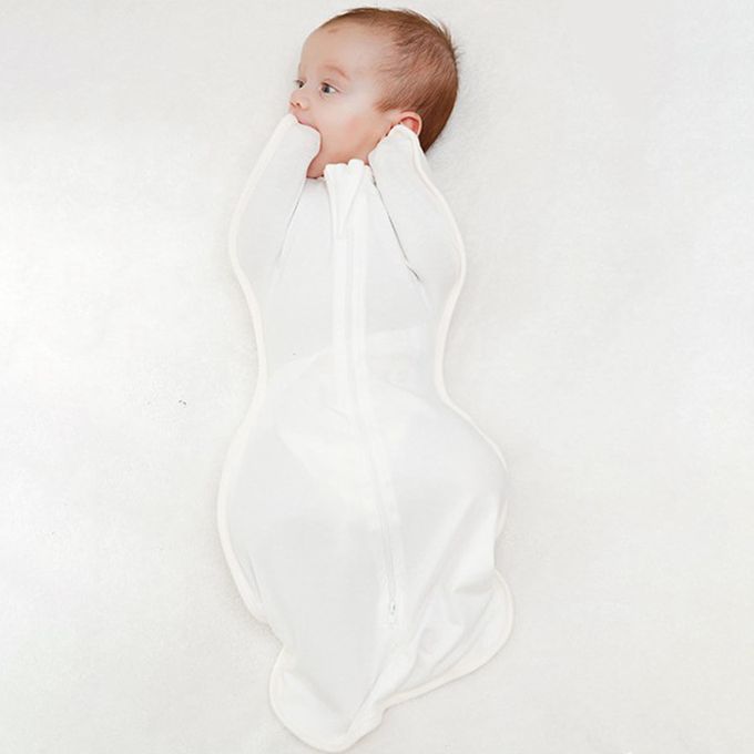 Baby Sleeping Sack Sleep Bag Swaddle Wearable White L
