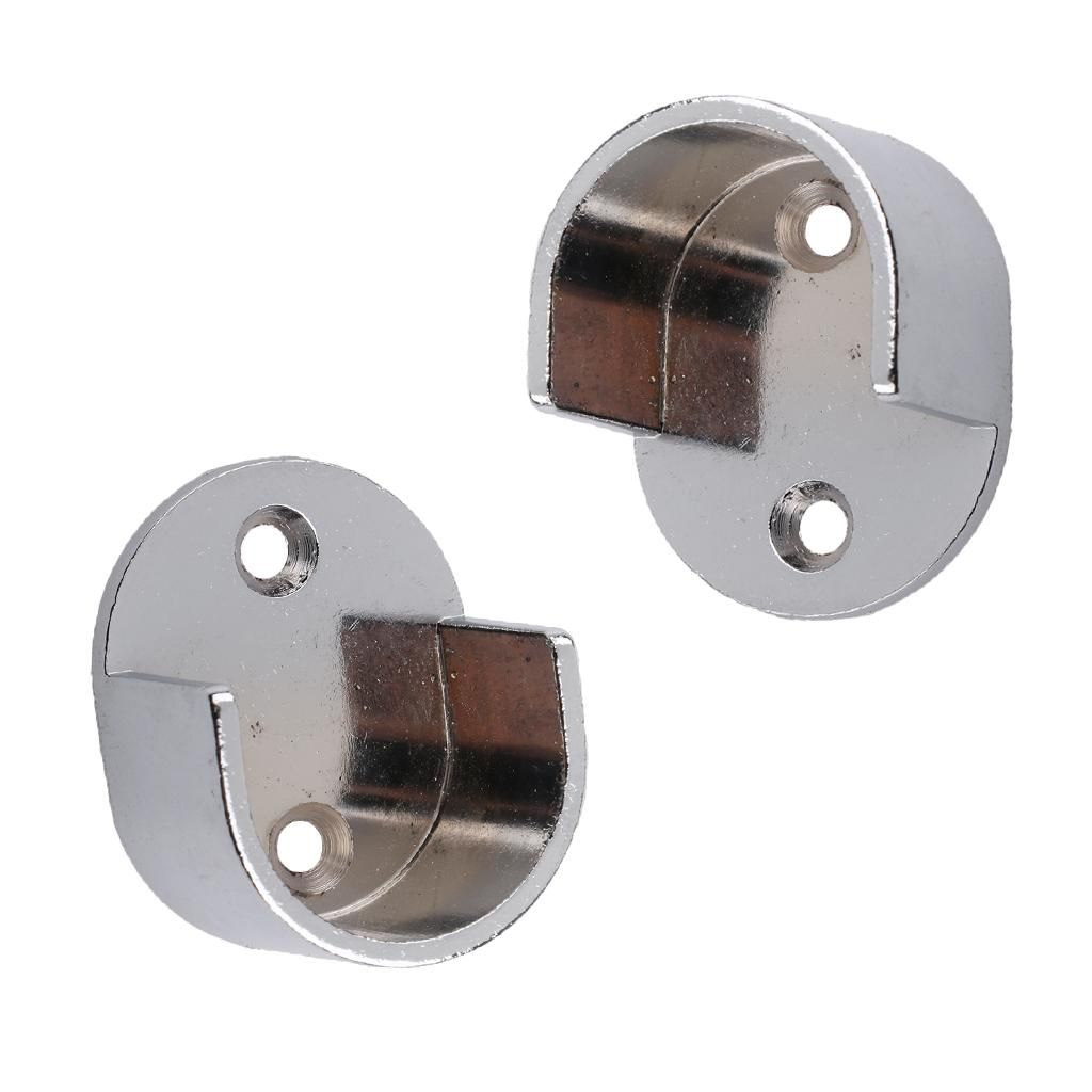 3Pair Wall Mounted Drapery Curtain Rod Rail Finials Heads Fit 25mm