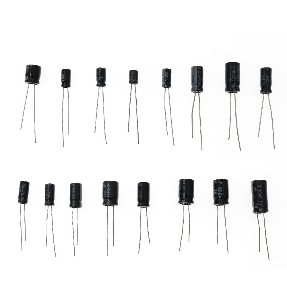 630PCS 24 Kinds Electrolytic Capacitors 0.1UF-1000UF