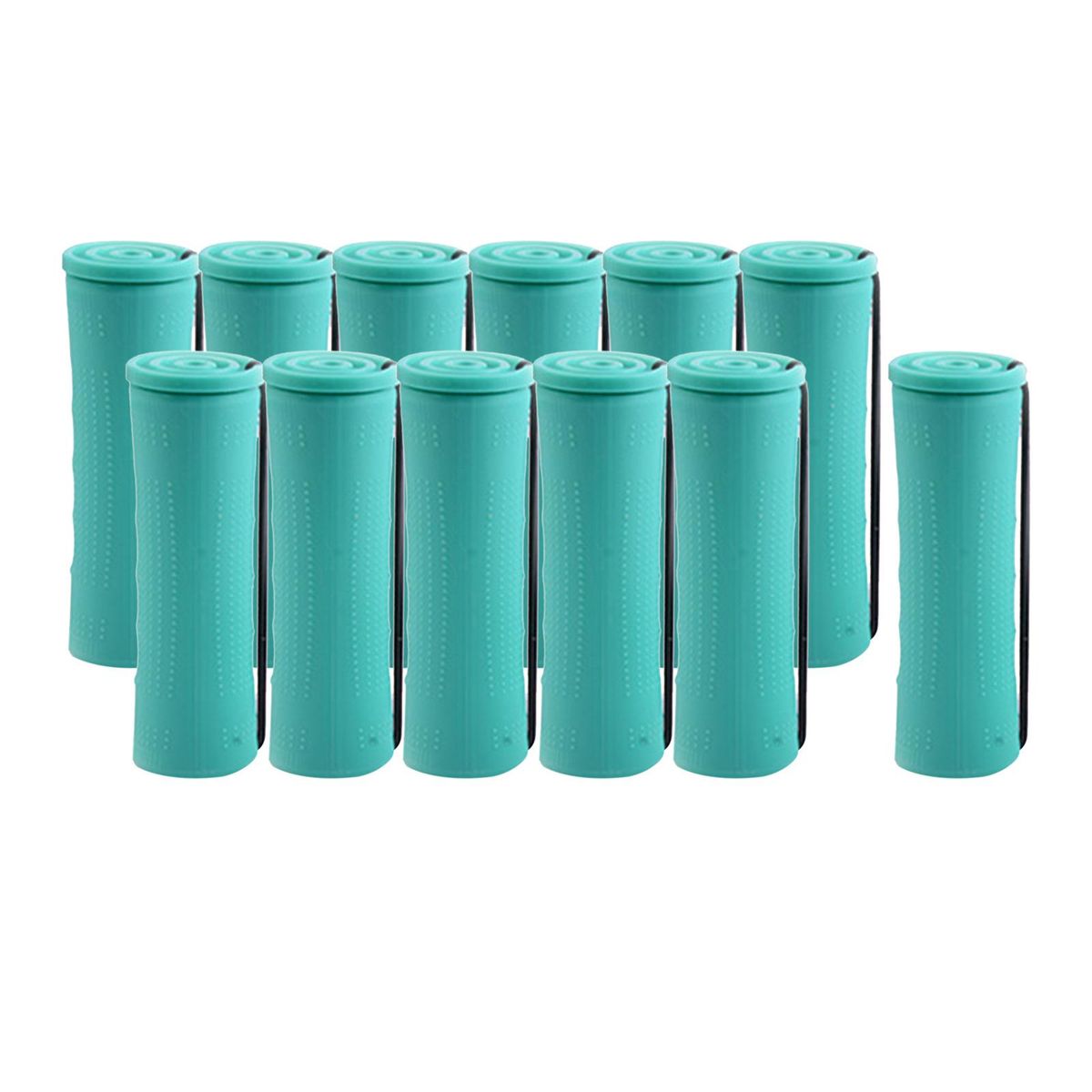 Cold Wave Perm Rods Curling Hair Curly Wavy Rod W/ Rubber 12Pcs 2.5cm